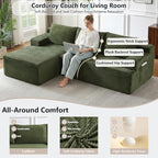 96" Cloud Sectional Couch with L-Shape Chaise, Modular Comfy Sofa Chaise Longue - Image 3