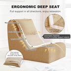 Giant Bean Bag Chair for Adults, Corduroy Chaise Lounge - Image 4