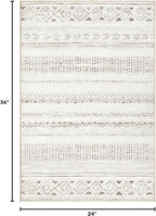 cotiled Washable 2x3 Entryway Rugs: Boho Moroccan Soft Small Rug | Non-Slip - Image 2
