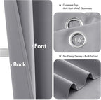 MIULEE Blackout Curtains for Bedroom 2 Panels 40 x 45 Inch Long Light Grey | - Image 4