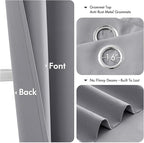 MIULEE Blackout Curtains for Bedroom 2 Panels 40 x 63 Inch Long Light Grey | - Image 4