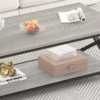 HSH Rustic Grey Coffee Table, Modern Minimalist Living Room Table - Image 6