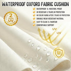 2 Pack 72x21 Inch Folding Chaise Lounge Cushion Quick Dry - Image 4