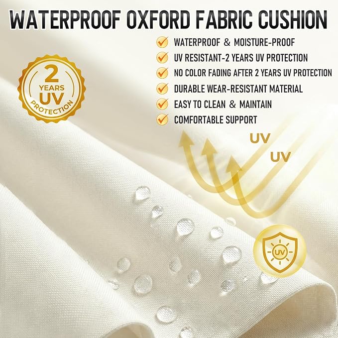 2 Pack 72x21 Inch Folding Chaise Lounge Cushion Quick Dry - Image 4