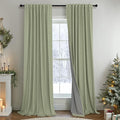 Light Sage Green Black Out Curtains 96 Inch Long by Pitalk