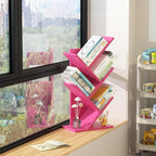 SHEEPAM 5 Tier Tree Book Shelf, Small Desktop Bookshelf - Image 6