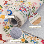 HEBE Hallway Runner Rug 2'x8', Washable Non Slip Kitchen Rug Runner | Soft Boho - Image 3