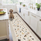 Beige Floral Hallway Runner Rug 2x10 by WelcometoBabovid