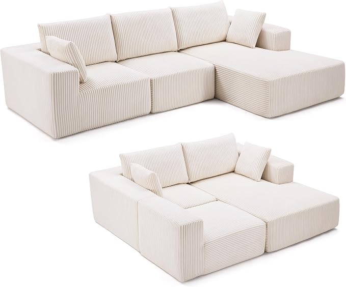 Weture 108” Modular Sectional Sofa, Cloud Sectional Couch - Image 8