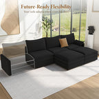 Vesgantti 108" U Shaped Sectional Couch, Comfy Cloud Modular Sectional Sofa - Image 7