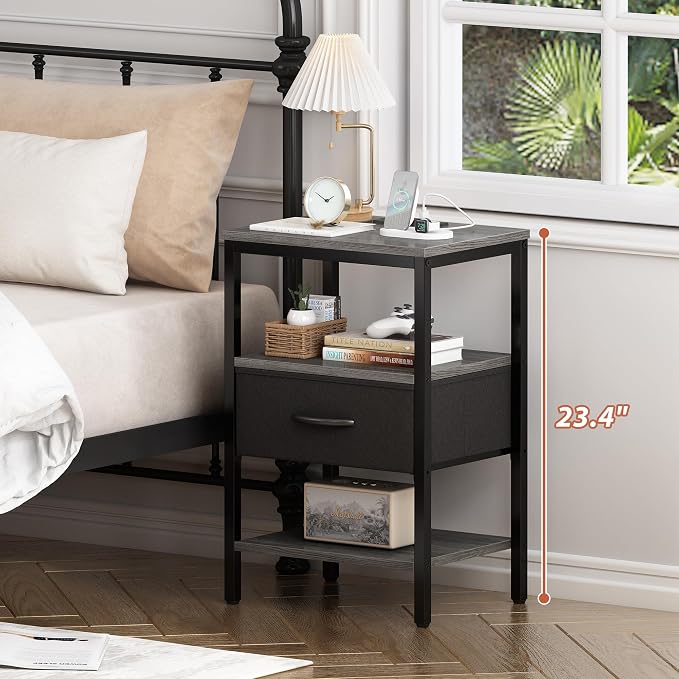 SUPERJARE Nightstand Set of 2, Bed Side Tables - Image 2