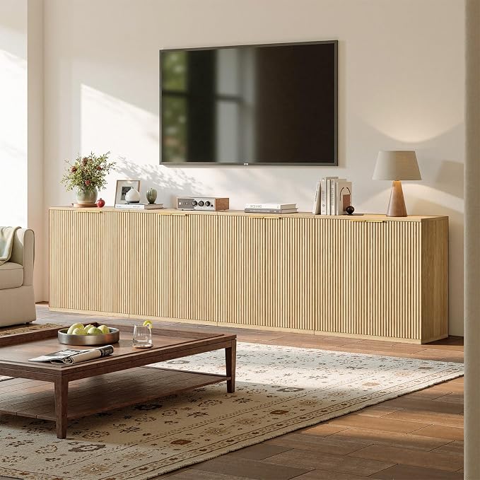 Evermagin 63" Oak Buffet Cabinet - Image 7