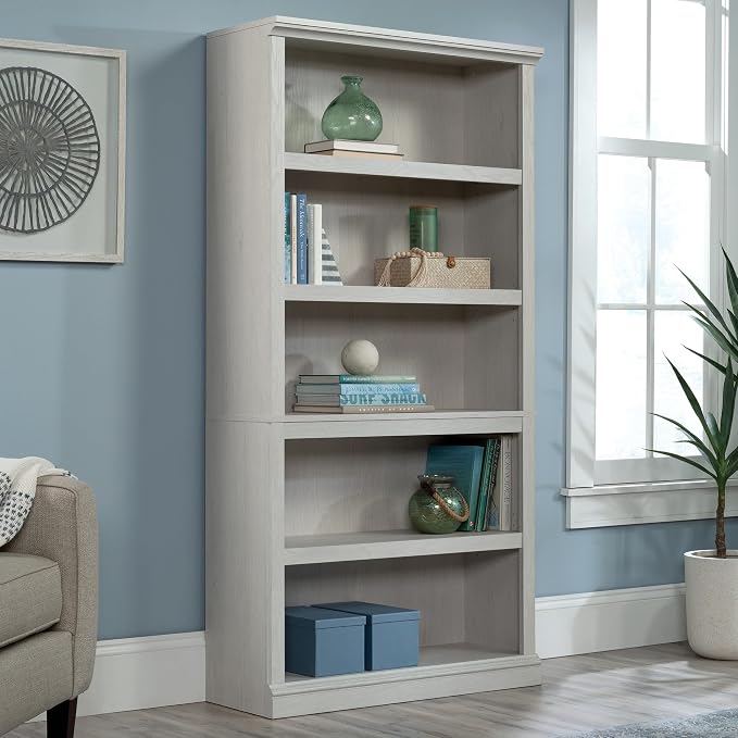 Sauder 5 Tier Book Shelf Wooden Bookcase Multipurpose Bookshelf - Image 2