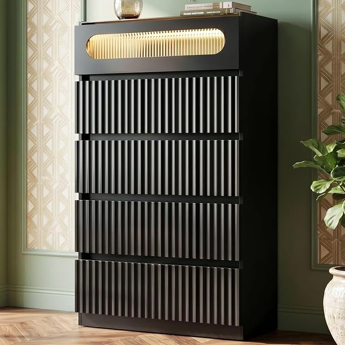 senlin Fluted 5 Drawer Dresser, by SENLIN