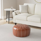 Thgonwid Unstuffed Moroccan Storage Pouf Foot Stool Ottoman Seat, No Filler - Image 2