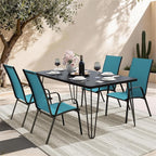 JEAREY Patio Dining Chairs Set of 4, Outdoor Stackable Dining Furniture Set - Image 2