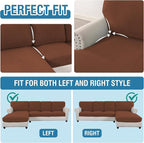 H.VERSAILTEX Sectional Couch Covers 8 Pieces Stretch Sofa Covers - Image 5