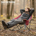 SUNNYFEEL Heated Rocking Camping Chair Fully Padded Patio Folding Chair - Image 7