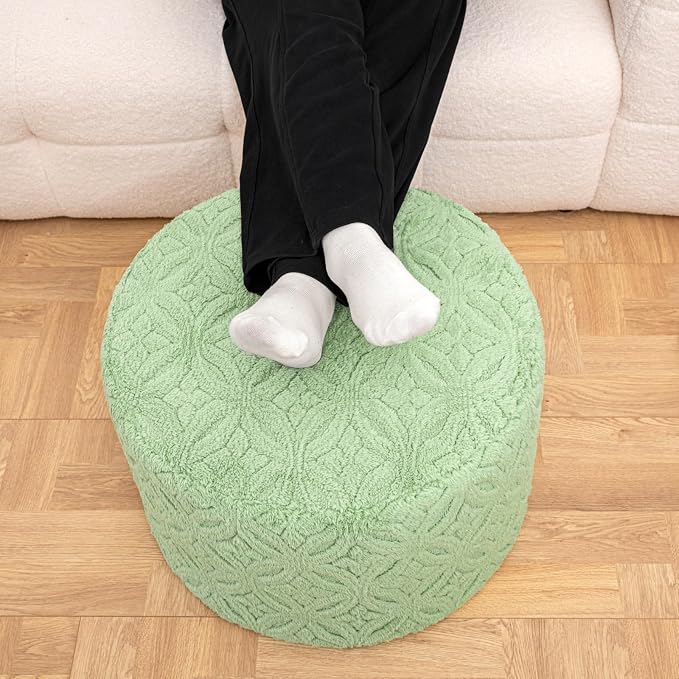 Plush Multi-Functional Ottoman Pouf – Ergonomic Ottoman Foot Rest - Image 3
