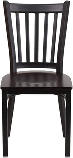 Flash Furniture HERCULES Series Black Vertical Back Metal Restaurant Chair - Image 7
