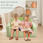 Foryoomi Extra Wide Kids Couch, 2-in-1 Soft Toddler Couch - Image 3