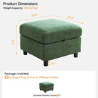WUTUTUEE 25”Square Storage Ottoman Module - Image 2