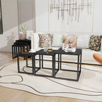 Nesting Table Set of 3 Side Tables, Modern Coffee Table Stacking End Table - Image 4