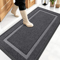 OLANLY Front Door Mat Outside 47x23, All-Season Heavy-Duty Rubber Doormat | Grey by OLANLY