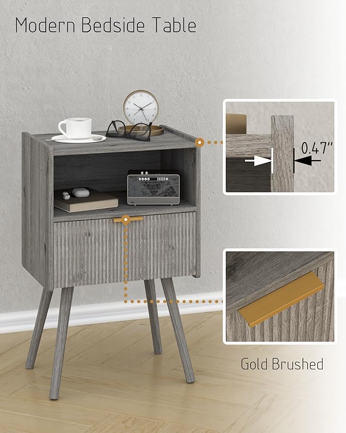 JOONEE Nightstand, Modern Bedside Table - Image 6