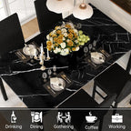 Recaceik Dining Table Set for 4, Modern 5 Piece Dining Table Set Faux Marble - Image 5