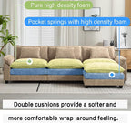 Oprisen 120" Modular Sectional Sofa, Comfy Cloud Couch Sectional Sofa - Image 3