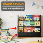 SpaceAid 3-Tier Scalloped Bookshelf, Montessori Bookcase - Image 6