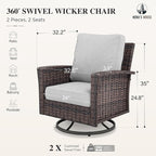 HERA'S HOUSE High Back Outdoor Swivel Chairs - Image 6