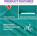 ZNSAYOTX Super Stretch Loveseat Covers, New Striped Love Seat Slipcover - Image 3
