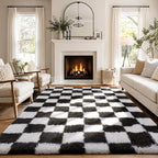 Ophanie Checkered Black & White Rug - Image 5