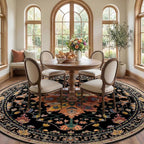 RELEANY Washable Area Rug, Round 8ft, Water Repellent, Pet Friendly, Vintage - Image 2