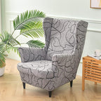 KRFOONN Wingback Chair Covers Slipcovers 2 Piece Stretch Wing Chair Covers - Image 2