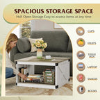 WLIVE Coffee Table, Farmhouse Coffee Table - Image 4