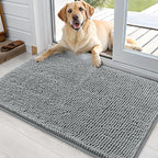 OLANLY Dog Door Mat for Muddy Paws 35x24, Super Absorbent Chenille Mud Mat | by OLANLY