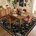 Vacuum-Friendly, Square 8ft Washable Area Rug by meejou