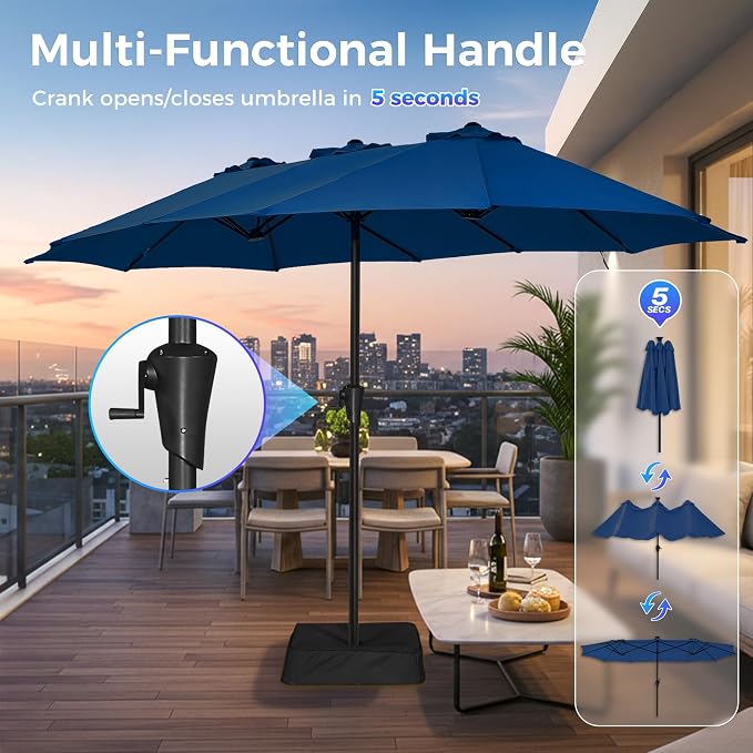 SUPERJARE 13FT Outdoor Patio Umbrella - Image 6