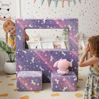 MeMoreCool Unicorn Modular Kids Couch, Glow Rainbow Play Toddler Couch - Image 2
