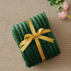 BEDELITE Ribbed Twin Blanket for Couch & Bed, Forest Green, Warm Yet Lightweight - Image 2
