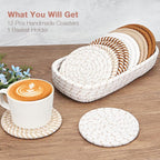 Coasters for Drinks, 12 Pack Coasters, Coaster Set of 6 Color, Suitable for - Image 5