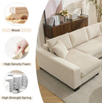 114" Sectional Couches with Pull Out Bed - Image 9