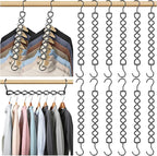 12 Pack Space Saving Hangers for Clothes, Sturdy Metal Hangers Heavy Duty Magic by Besslly