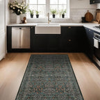 Vintage Floral Dark Green 3x5 Area Rugs - Image 3