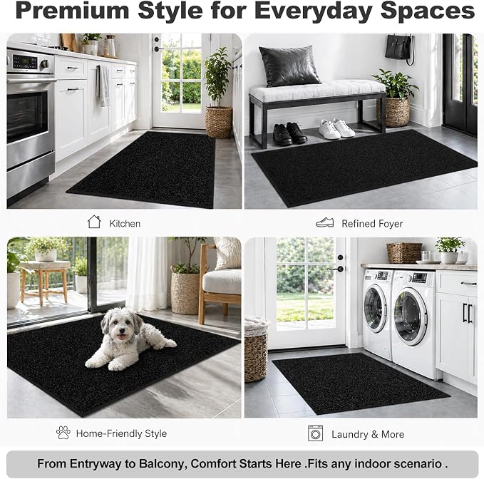 Super Absorbent Front Door Mat, 29.5" x 17", Non-Slip Washable Indoor Doormats - Image 8
