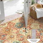 Lahome Moroccan Washable Round Area Rug, Soft Round Rugs 6ft Ultra-Thin | - Image 3