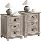 Joaxswe Farmhouse Night Stand Set of 2, Dresser by Joaxswe